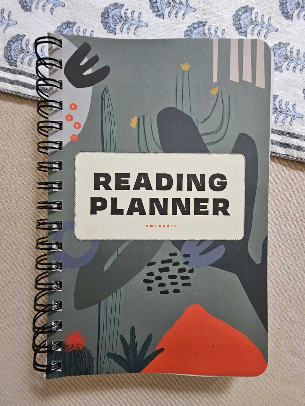 OwlCrate Reading Planner - Olive Green Spiral Notebook